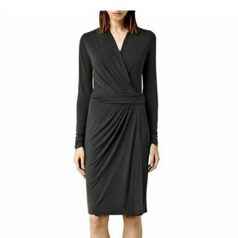 All Saints Nova wrap style  Long Sleeve Dress